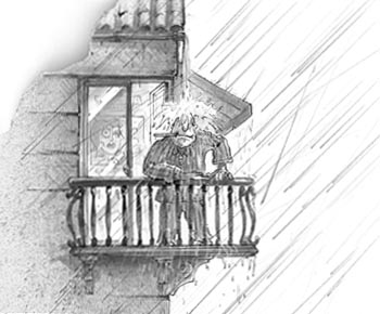 In den Regen gestellt