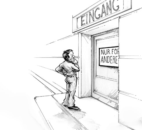 Eingang "Nur f&uuml;r andere"